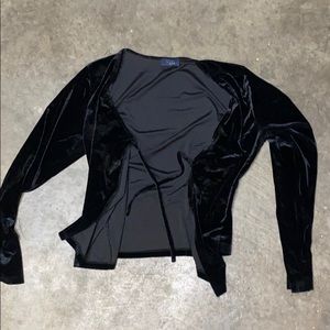 Velvet cropped sweater